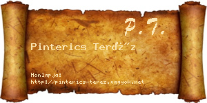 Pinterics Teréz névjegykártya