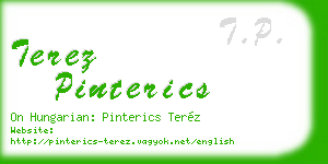 terez pinterics business card